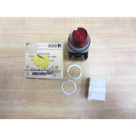 Allen Bradley 800H-PR16 Pilot Light 800H-PR16R Red Old Style