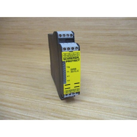Schmersal SRB301LC-24V Safety Controller SRB301LC24V Damaged DIN Rail - Used
