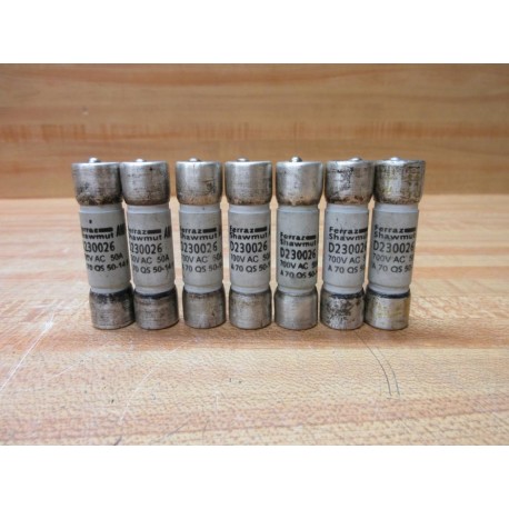 Gould Shawmut Ferraz D230026 Mersen Amp-Trap Fuse (Pack of 7) - Used