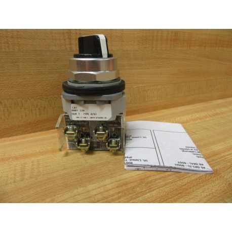 Allen Bradley 800T-J2B 3-Pos. Selector Switch Ser. T W(2) 800T-XA - New No Box
