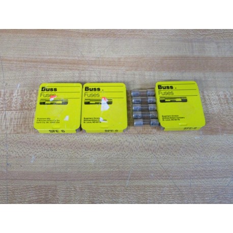 Buss SFE-6 Bussmann Fuse Cross Ref 6AYC8 (Pack of 15)