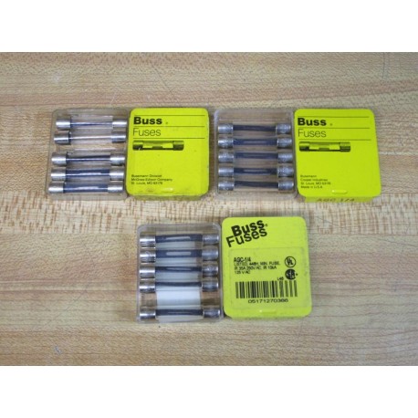 Buss AGC-14 Bussmann Fuse Cross Ref 4XH37 Metal Strip (Pack of 15)