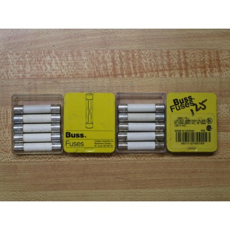 Buss ABC-15 Bussmann Fuse Cross Ref 1BX45 White (Pack of 10)