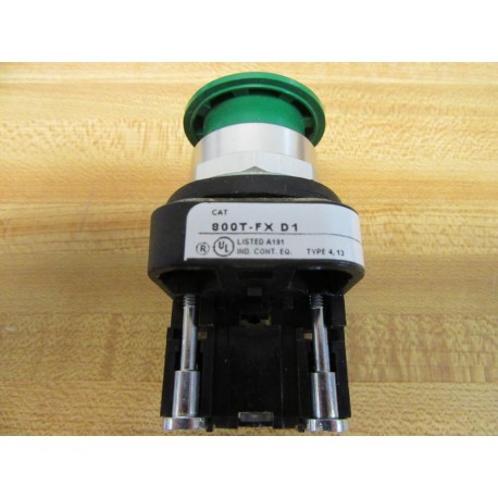 Allen Bradley 800T-FXD1 Button 800T-FX WGreen Cap - New No Box