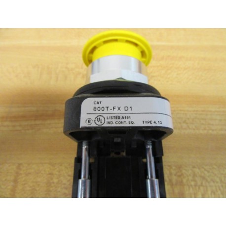 Allen Bradley 800T-FXD1 Button 800T-FX WYellow Cap - New No Box