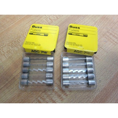 Buss AGC-7-12 Bussmann Fuse Cross Ref 6F018 Zig-Zag (Pack of 10)