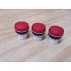 Allen Bradley 800FP-P4 Red Pilot Light 800FPP4 (Pack of 3) - Used