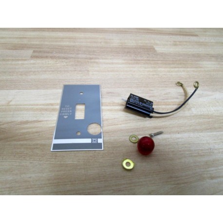 Square D 9999 PL-10 Pilot Light Kit 9999PL10 Incomplete Kit & Broken Bulb - Used