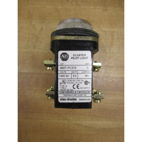 Allen Bradley 800T-PC316 Cluster WO Cap - New No Box