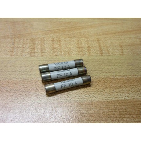 Siba 7012540-10 Fuse FF10A White (Pack of 3) - New No Box