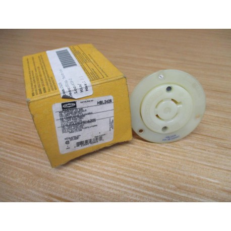Hubbell HBL2426 Flanged Receptacle 2426