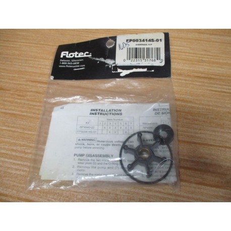 Flotec FP003414S-01 Overhaul Kit FP003414S01