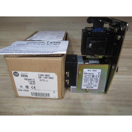 Allen Bradley 849A-ZOD25 Timing Relay 849A-Z0D25