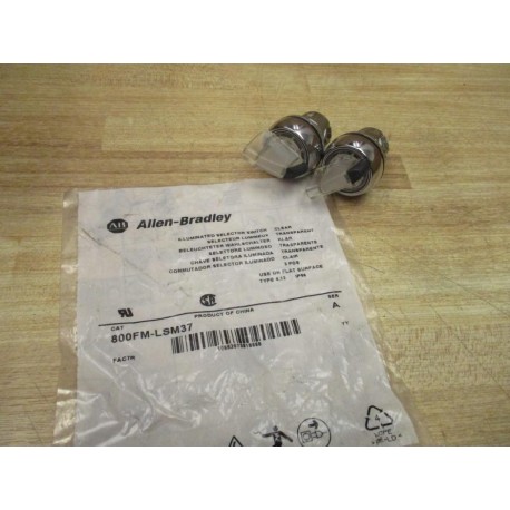 Allen Bradley 800FM-LSM37 Clear Selector Switch 800FMLSM37 Series A (Pack of 2)