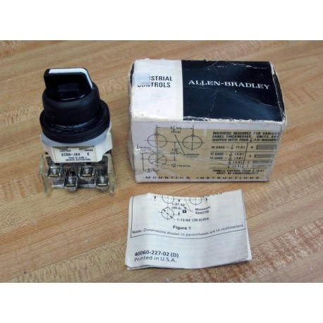 Allen Bradley 800H-JR4A Selector Switch 800HJR4A Ser E