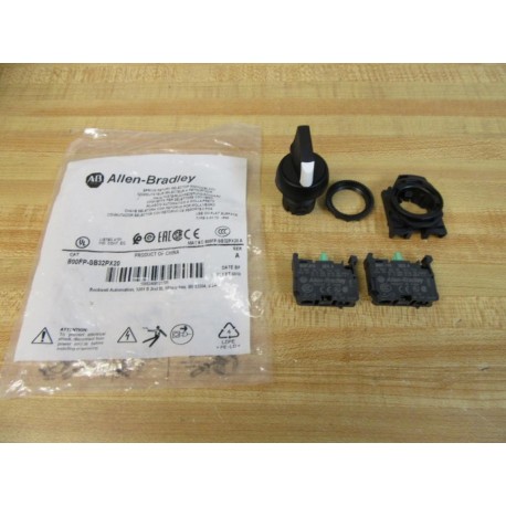 Allen Bradley 800FP-SB32PX20 Spring Return Selector Switch Black