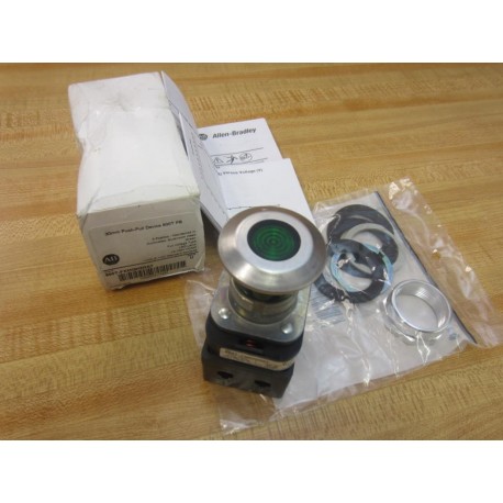 Allen Bradley 800T-FXMQH2GA7 Green Push-Pull Device 800TFXMQH2GA7