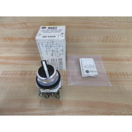 Allen Bradley 800T-N2KG4B Selector Switch