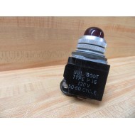 Allen Bradley 800T-P16R Pilot Light Red 800TP16R Old Style Chip X-132250 - Used
