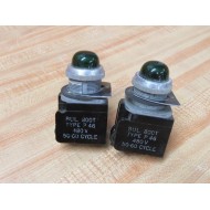 Allen Bradley 800T-P46 Pilot Light 800TP46 Green 800T-P46G (Pack of 2) - Used