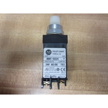 Allen Bradley 800T-QS24W Pilot Light White 800TQS24 - New No Box