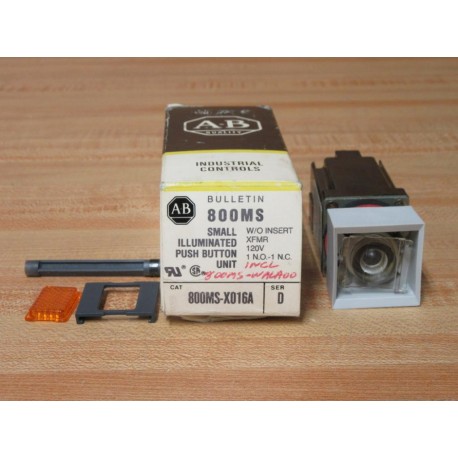 Allen Bradley 800MS-X016A Amber Button 800MSX016A