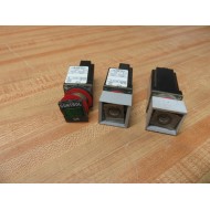 Allen Bradley 800MS-X016A Amber Button 800MSX016A (Pack of 3) - Used