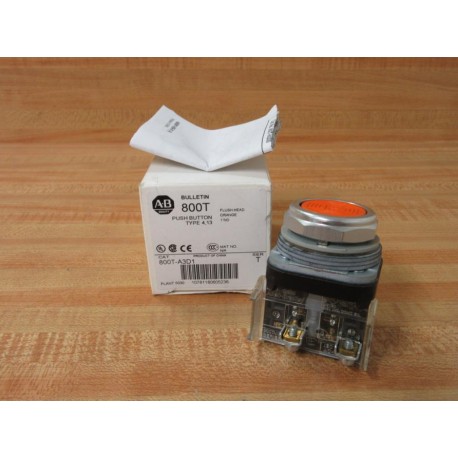 Allen Bradley 800T-A3D1 Flush Head Push Button 800TA3D1