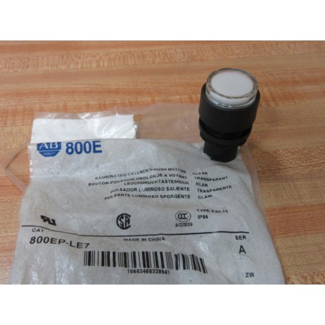 Allen Bradley 800EP-LE7 White Extended Button 800EPLE7