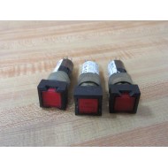 Allen Bradley 800A-M2FR24 Push Button 800AM2FR24 (Pack of 3) - Used