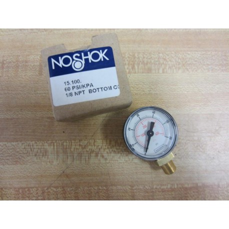 Noshok 15.100 Gauge 15100 Range:0-60 PSI0-400 kPa