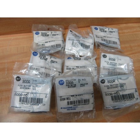 Allen Bradley 800A-N51 Insulation Sleeve 9 Packs of 5