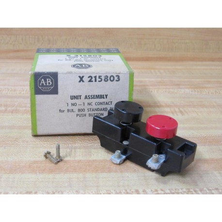 Allen Bradley X 215803 Pushbutton Unit Assembly X215803
