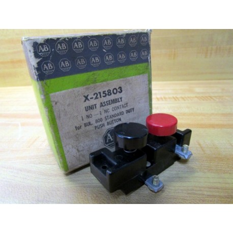 Allen Bradley X 215803 Pushbutton Unit Assembly X215803 WChipped Button