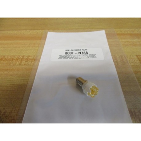 Allen Bradley 800T-N78A Amber LED Bulb 800TN78A