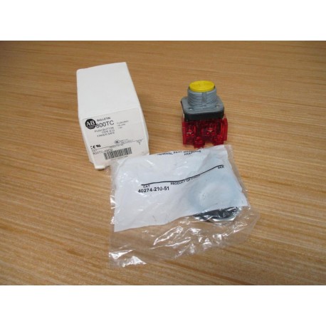 Allen Bradley 800TC-A9D2 Yellow Push Button