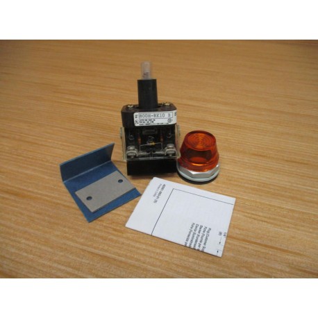 Allen Bradley 800H-RK10 Pilot Light Unit 800HRK10 Amber Lens, Ser. B - New No Box