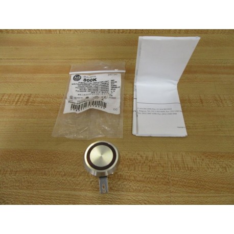 Allen Bradley 800K-22FMR24X01 Red Push Button