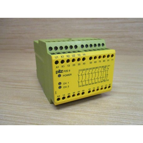 Pilz PZE 9 24VDC 8no 1nc Safety Relay 774150 - Used