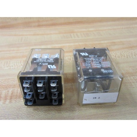 Sky SKAP-3C-240VAC Power Relay SKAP3C240VAC (Pack of 2) - Used