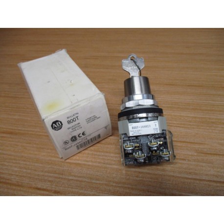 Allen Bradley 800T-J44KC1A Keyed Selector Switch 800TJ44KC1A Series T