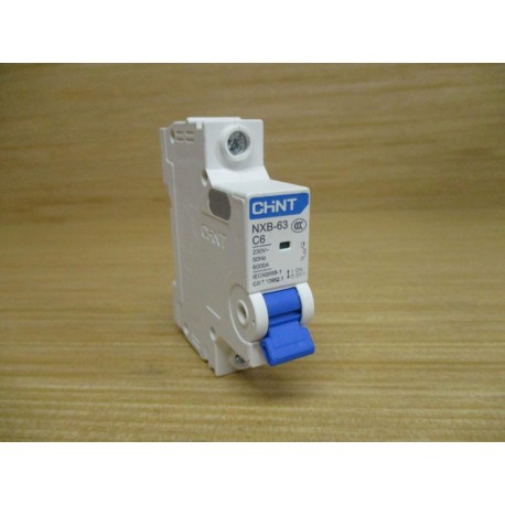 Chint NXB-63C6 Circuit Breaker 6 AMP NXB-C6-1P - New No Box