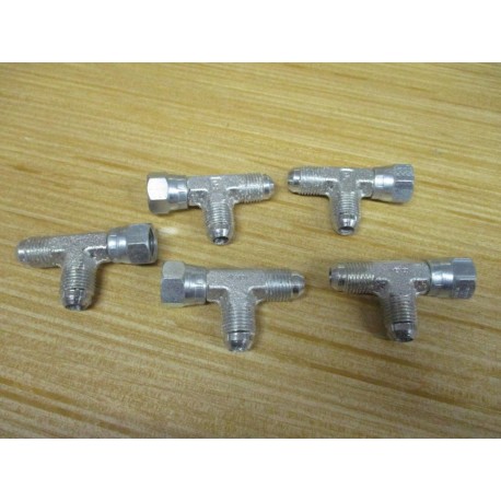 Parker 4R6X-S Triple-Lok 37° Flare Run Tee 4R6XS (Pack of 5) - New No Box