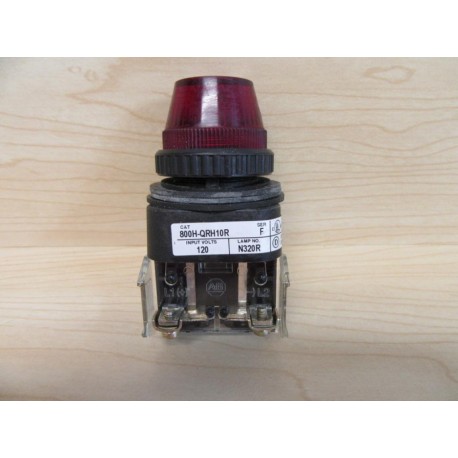 Allen Bradley 800H-QRH10R Pilot Light 800HQRH10R - Used