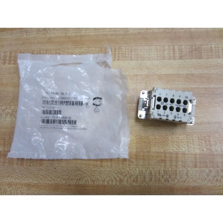 Harting HAN 10E-F-C Connector Insert  09330102702 (Pack of 3)