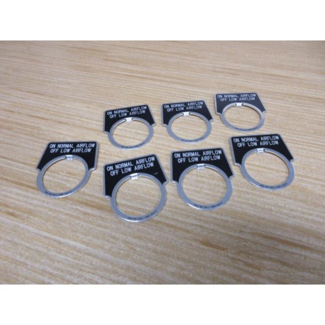Square D 9001-KN-300 Legend Plate "NormalLow Airflow" (Pack of 7) - New No Box