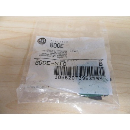 Allen Bradley 800E-X10 Contact Block 800EX10