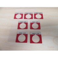 Allen Bradley 800T-X504 "Emerg Stop" Plate 800TX504 (Pack of 7) - New No Box