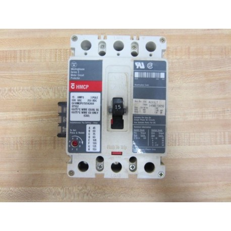 Westinghouse HMCP015E0CA04 Circuit Breaker 15 Amps - Used