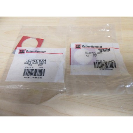 Cutler HammerEaton 10250TS34 Legend Plate (Pack of 2)